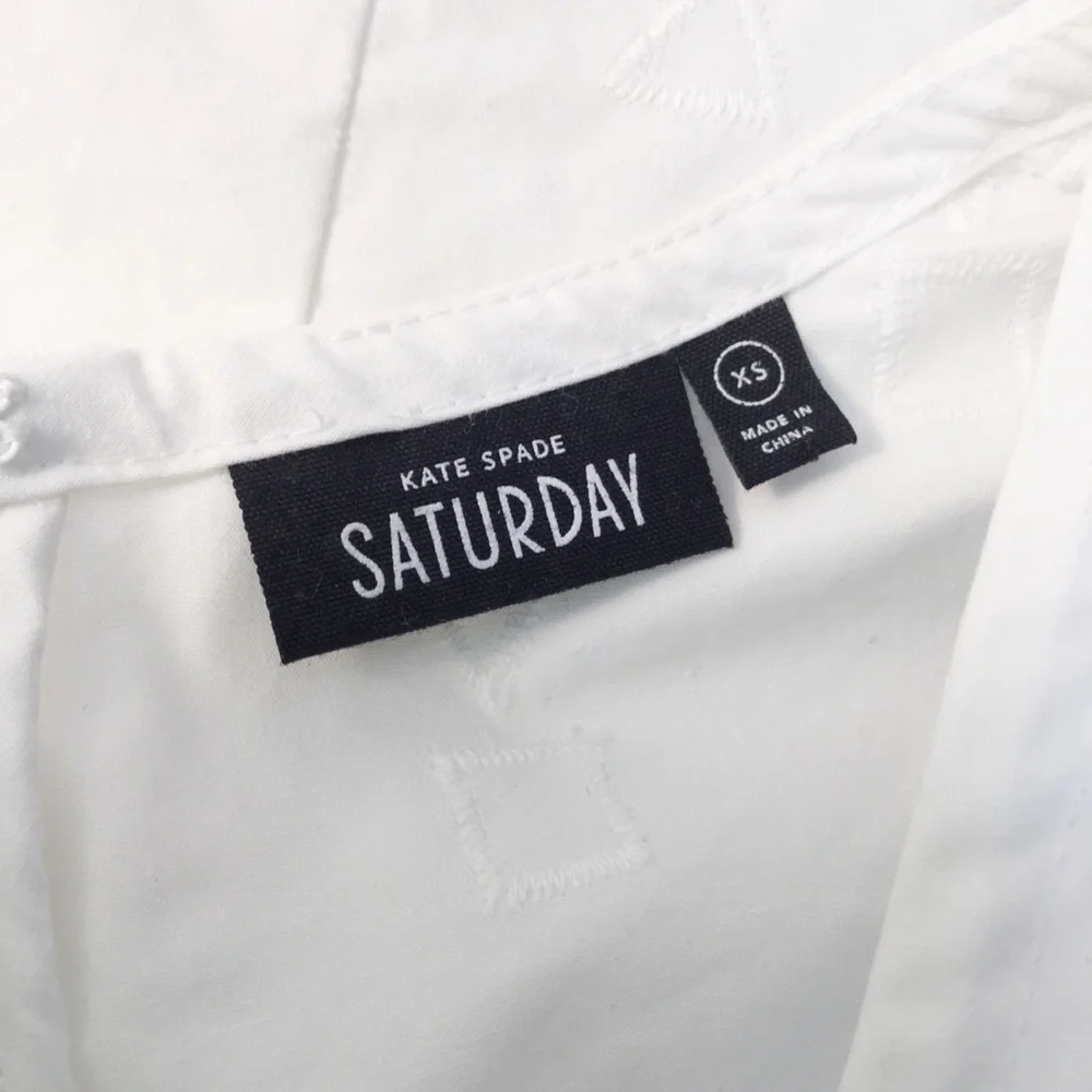 Kate Spade Saturday Embroidered Retro Shapes Cotton Mini Dress - Picture 8 of 11